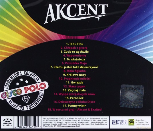 Akcent: Diamentowa Kolekcja Disco Polo [CD]