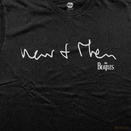 The Beatles: Unisex T-Shirt: Now & Then (Black) (Back Print) (Large)