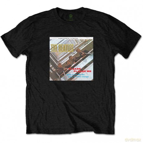 The Beatles: Unisex T-Shirt: Please Please Me Gold Foiled (Black) (Embellished) (X-Large)