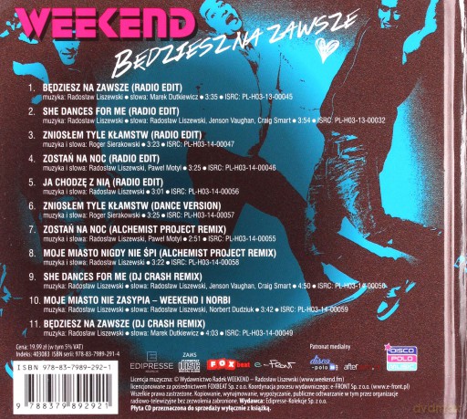 Weekend: Będziesz na zawsze [CD]+[KSIĄŻKA]