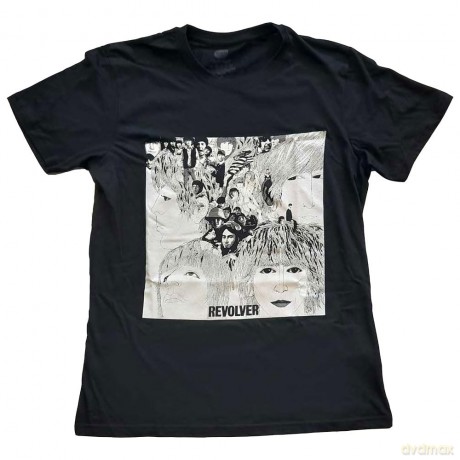 The Beatles: Unisex T-Shirt: Revolver Album Cover (Black) (Large)