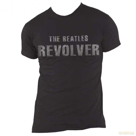 The Beatles: Unisex T-Shirt: Revolver Crystals (Black) (Embellished) (XX-Large)