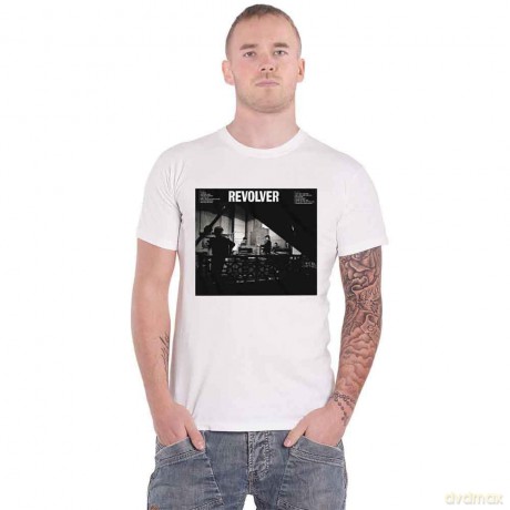 The Beatles: Unisex T-Shirt: Revolver Studio (White) (Medium)