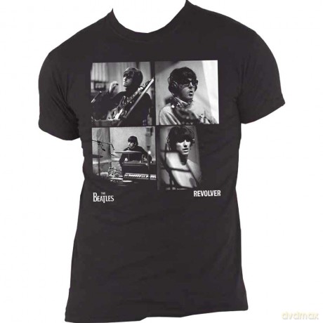 The Beatles: Unisex T-Shirt: Revolver Studio Shots (Black) (Small)