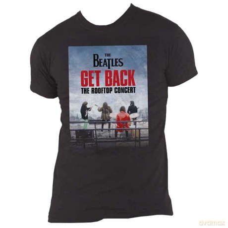 The Beatles: Unisex T-Shirt: Rooftop Concert (Black) (XX-Large)