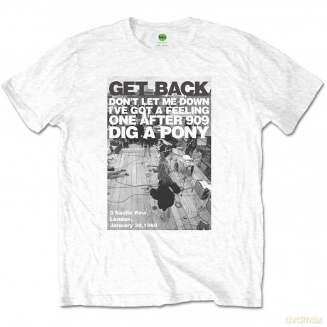 The Beatles: Unisex T-Shirt: Rooftop Shot (Black) (Small)