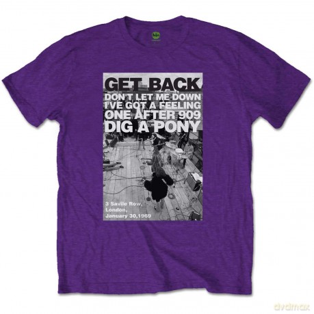 The Beatles: Unisex T-Shirt: Rooftop Shot (Black) (XX-Large)