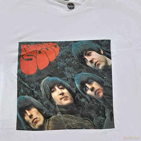 The Beatles: Unisex T-Shirt: Rubber Soul Album Cover (White) (X-Large)