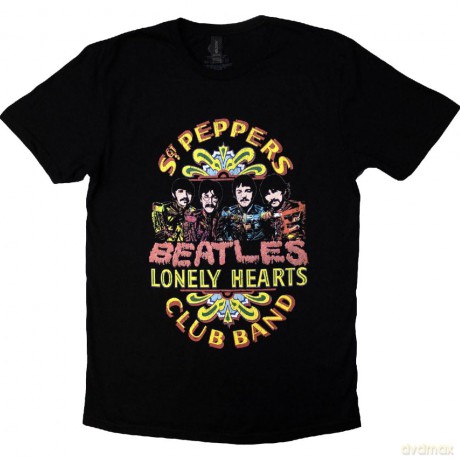 The Beatles: Unisex T-Shirt: Sgt Pepper 2 (Black) (XX-Large)