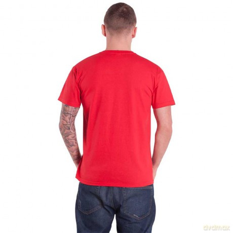 The Beatles: Unisex T-Shirt: Sgt Pepper Stacked Crystals (Red) (Embellished) (Medium)