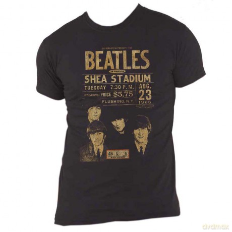 The Beatles: Unisex T-Shirt: Shea '66 (Black) (Medium)