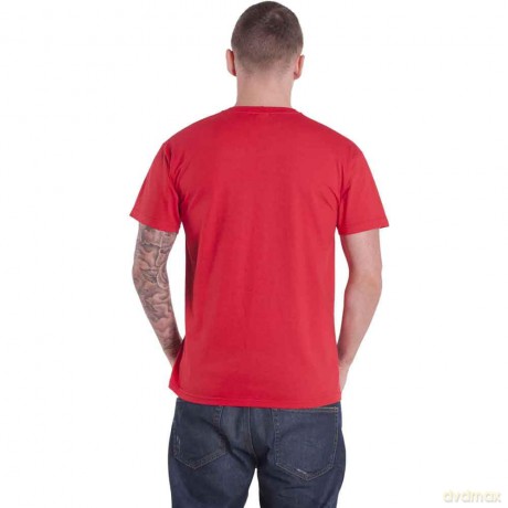 The Beatles: Unisex T-Shirt: Text Logo Shadow (Red) (XX-Large)