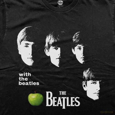 The Beatles: Unisex T-Shirt: With Apple (Black) (Large)