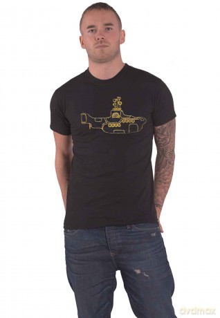 The Beatles: Unisex T-Shirt: Yellow Submarine (Black) (Embellished) (X-Large)