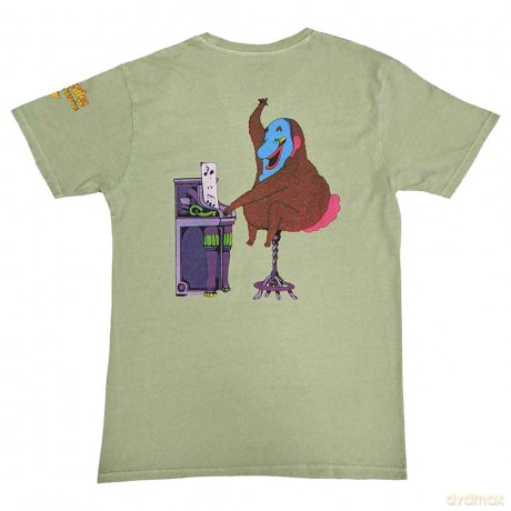The Beatles: Unisex T-Shirt: Yellow Submarine Magic Piano (Green) (Back Print) (Large)