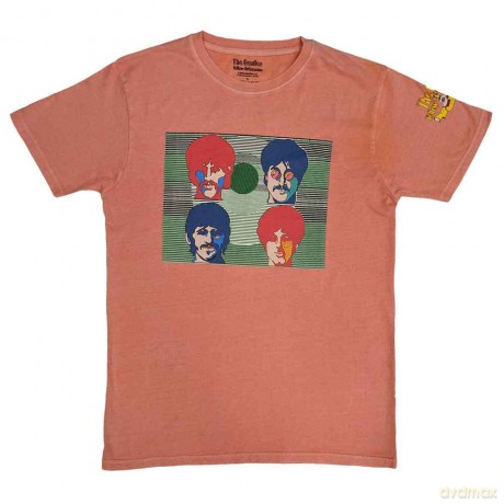 The Beatles: Unisex T-Shirt: Yellow Submarine Magic Piano (Pink) (Back Print) (Large)