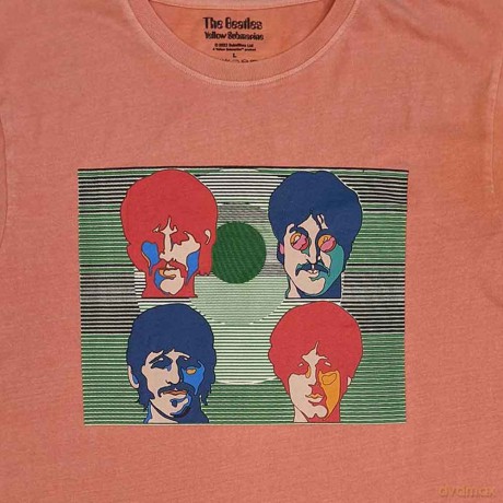 The Beatles: Unisex T-Shirt: Yellow Submarine Magic Piano (Pink) (Back Print) (Small)
