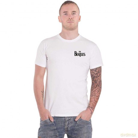 The Beatles: Unisex Tee: Drop T Logo (Back Print/Retail Pack) (Large)