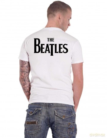 The Beatles: Unisex Tee: Drop T Logo (Back Print/Retail Pack) (Large)