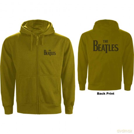 The Beatles: Unisex Zipped Hoodie: Drop T Logo (Back Print) (X-Large)