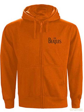 The Beatles: Unisex Zipped Hoodie: Drop T Logo (Back Print) (X-Large)