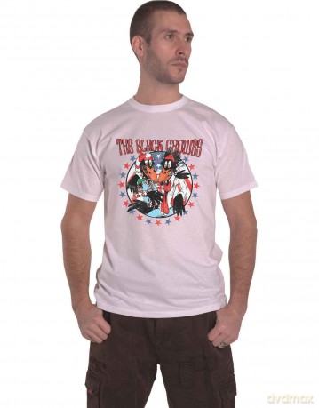 Black Crowes - The: The Black Crowes Unisex T-Shirt: Americana (White) (Medium)