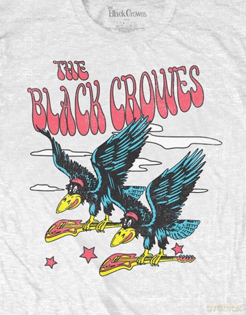 Black Crowes - The: The Black Crowes Unisex T-Shirt: Flying Crowes (White) (XX-Large)