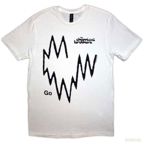 Chemical Brothers - The: The Chemical Brothers Unisex T-Shirt: Go (White) (Large)