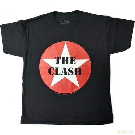 Clash - The: The Clash Kids T-Shirt: Classic Star (Black) (11-12 Years)