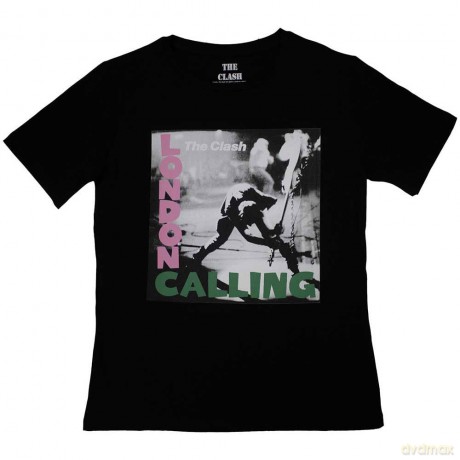 Clash - The: The Clash Ladies T-Shirt: London Calling (Black) (X-Large)