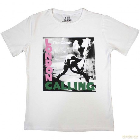 Clash - The: The Clash Ladies T-Shirt: London Calling (White) (Medium)