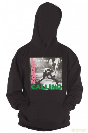 Clash - The: The Clash Unisex Pullover Hoodie: London Calling (Black) (Medium)