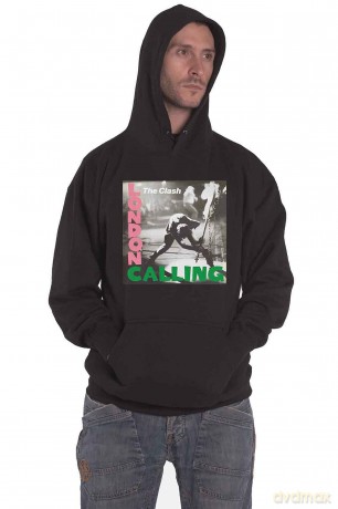 Clash - The: The Clash Unisex Pullover Hoodie: London Calling (Black) (Small)
