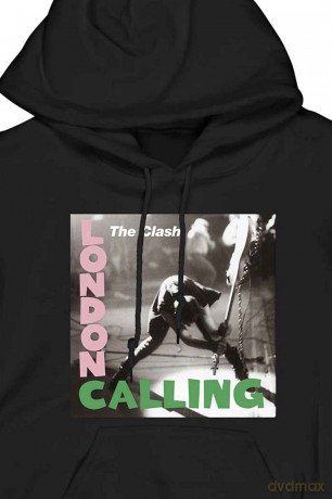 Clash - The: The Clash Unisex Pullover Hoodie: London Calling (Black) (Small)