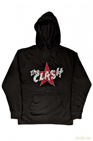 Clash - The: The Clash Unisex Pullover Hoodie: Star Logo (Black) (Large)