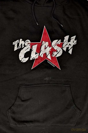 Clash - The: The Clash Unisex Pullover Hoodie: Star Logo (Black) (Large)