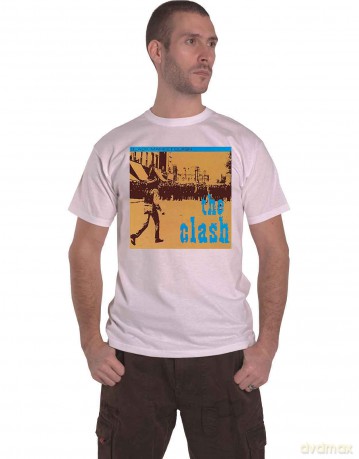 Clash - The: The Clash Unisex T-Shirt: Black Market (White) (Medium)