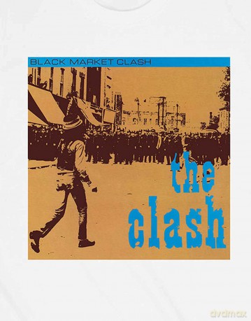 Clash - The: The Clash Unisex T-Shirt: Black Market (White) (X-Large)