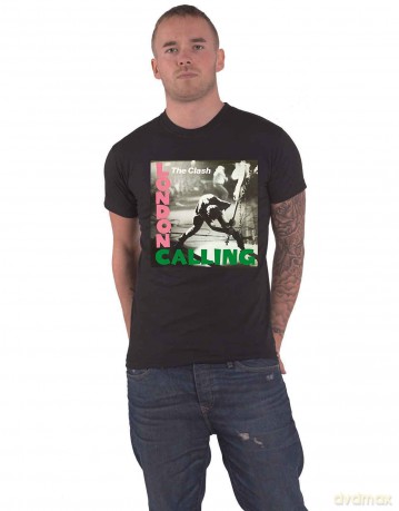 Clash - The: The Clash Unisex T-Shirt: London Calling (Black) (Small)