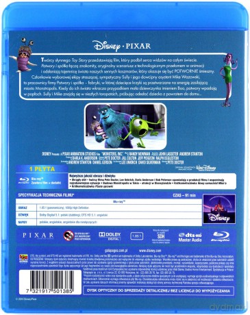 Potwory i spółka (Disney Pixar) [Blu-Ray] 