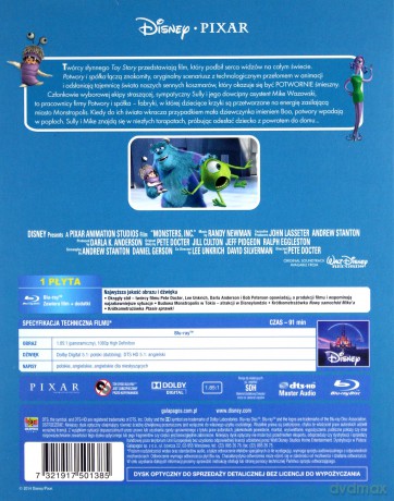 Potwory i spółka (Disney Pixar) [Blu-Ray] 