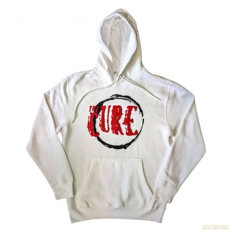 Cure - The: The Cure Unisex Pullover Hoodie: Circle Logo (White) (Medium)