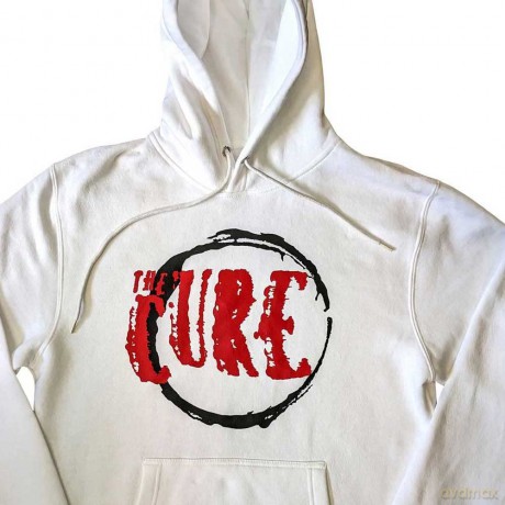 Cure - The: The Cure Unisex Pullover Hoodie: Circle Logo (White) (Medium)