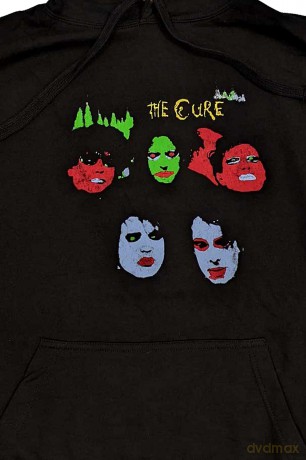 Cure - The: The Cure Unisex Pullover Hoodie: In Between Days (Black) (Back Print) (Large)