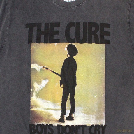 Cure - The: The Cure Unisex Stone Wash T-Shirt: Boys Don't Cry Box (Charcoal Grey) (X-Large)