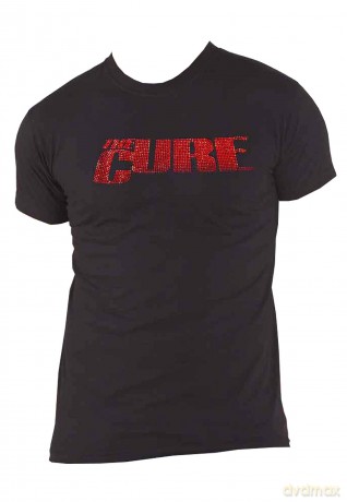 Cure - The: The Cure Unisex T-Shirt: Logo (Black) (Embellished) (Large)