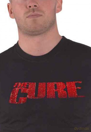 Cure - The: The Cure Unisex T-Shirt: Logo (Black) (Embellished) (Large)