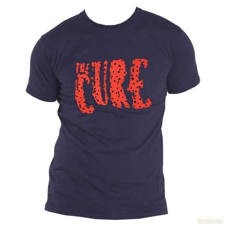 Cure - The: The Cure Unisex T-Shirt: Logo (Navy Blue) (Medium)