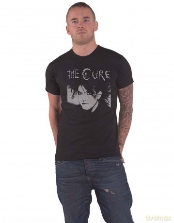 Cure - The: The Cure Unisex T-Shirt: Robert Illustration (Black) (Medium)
