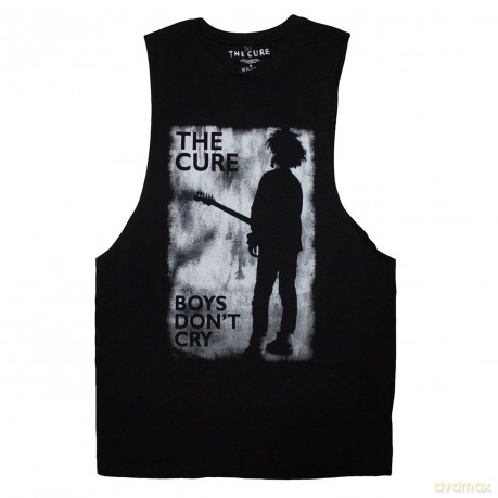 Cure - The: The Cure Unisex Vest T-Shirt: Boys Don't Cry B&W (Black) (Large)